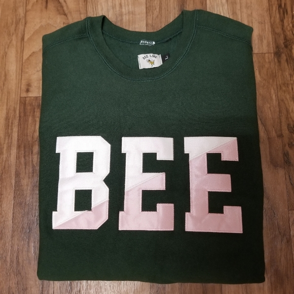 BEE LINE crewneck Reversible Weave /Sz L - Picture 1 of 6